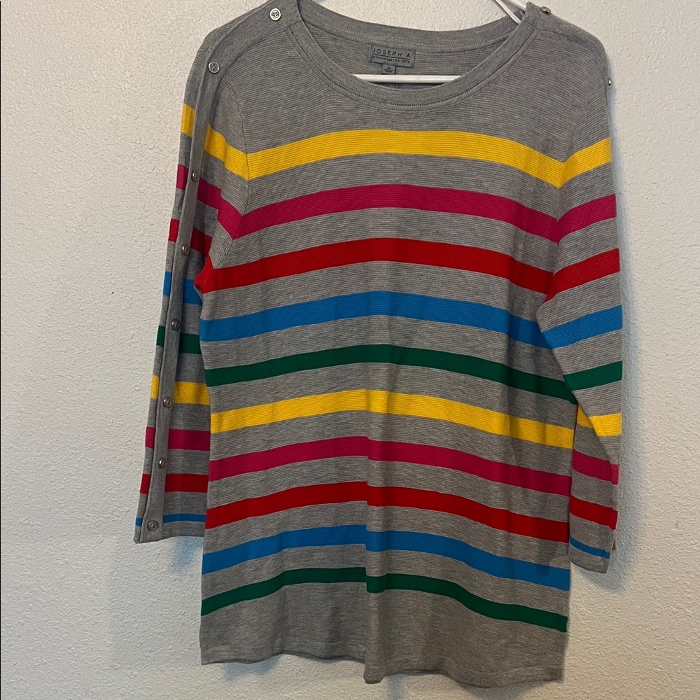 Joseph A striped colorful sweater size XL NWT